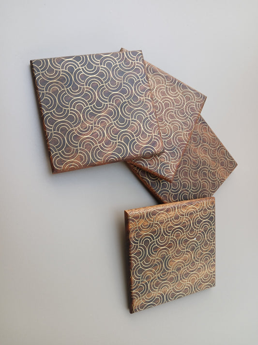 Tarkashi Coasters - Semi circular Tesselation