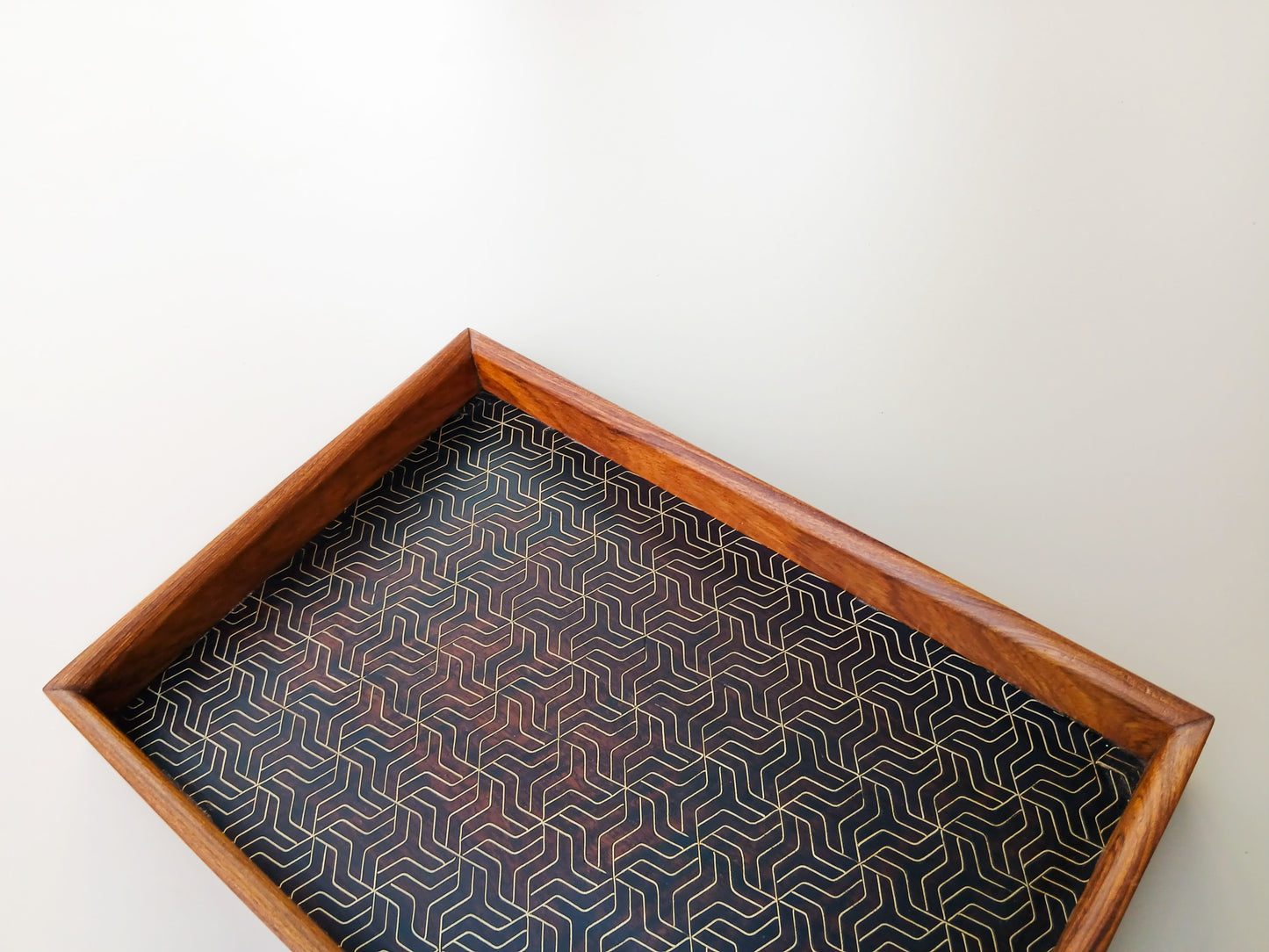 Tarkashi Tray 8"X12" - Triangular Tesselations