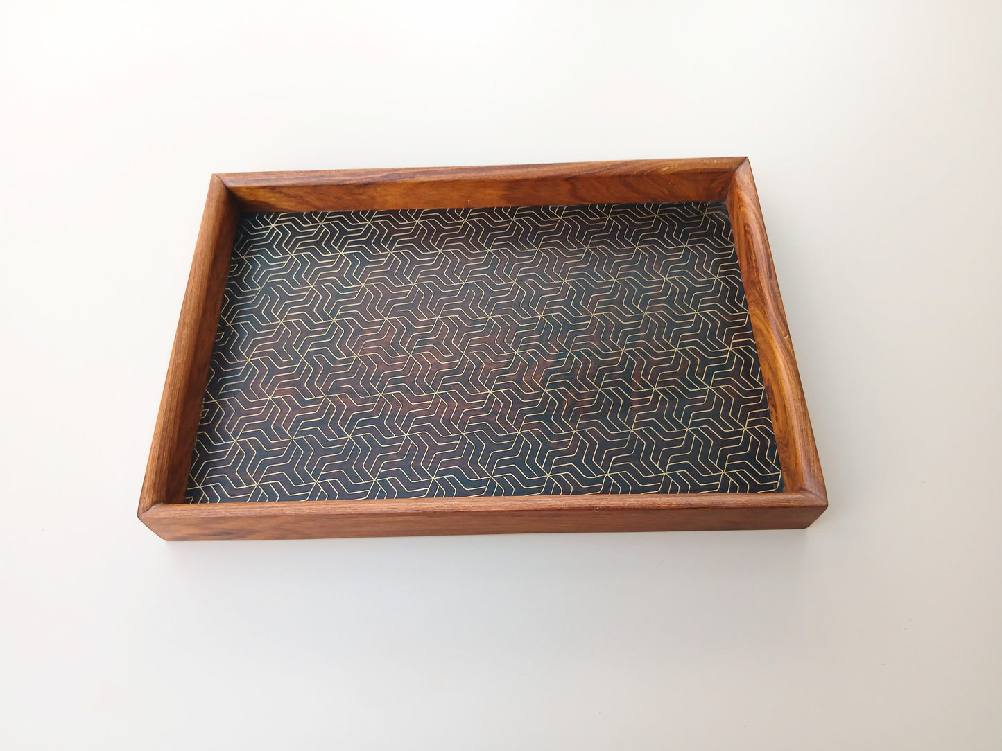 Tarkashi Tray 8"X12" - Triangular Tesselations
