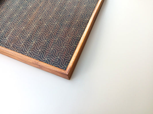 Tarkashi Tray 8"X12" - Triangular Tesselations