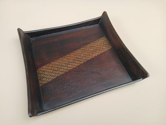 Tarkashi Tray - Middle SemiCircle Tesselation  12"X12"
