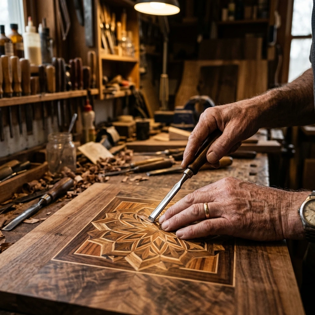 Artisan Hands Crafting Wood