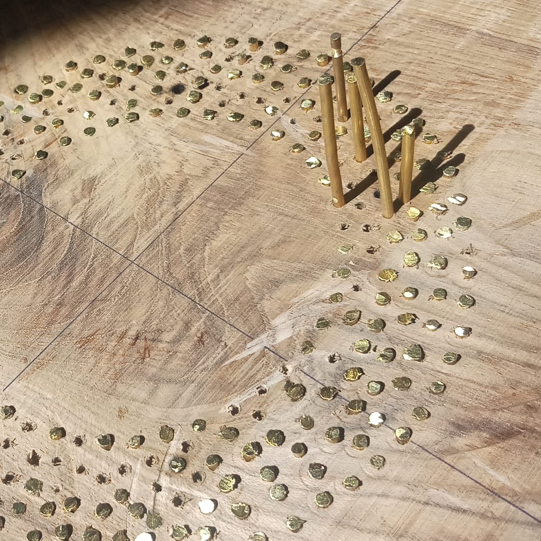 Tarkashi / Brass Wire Inlay on Wood