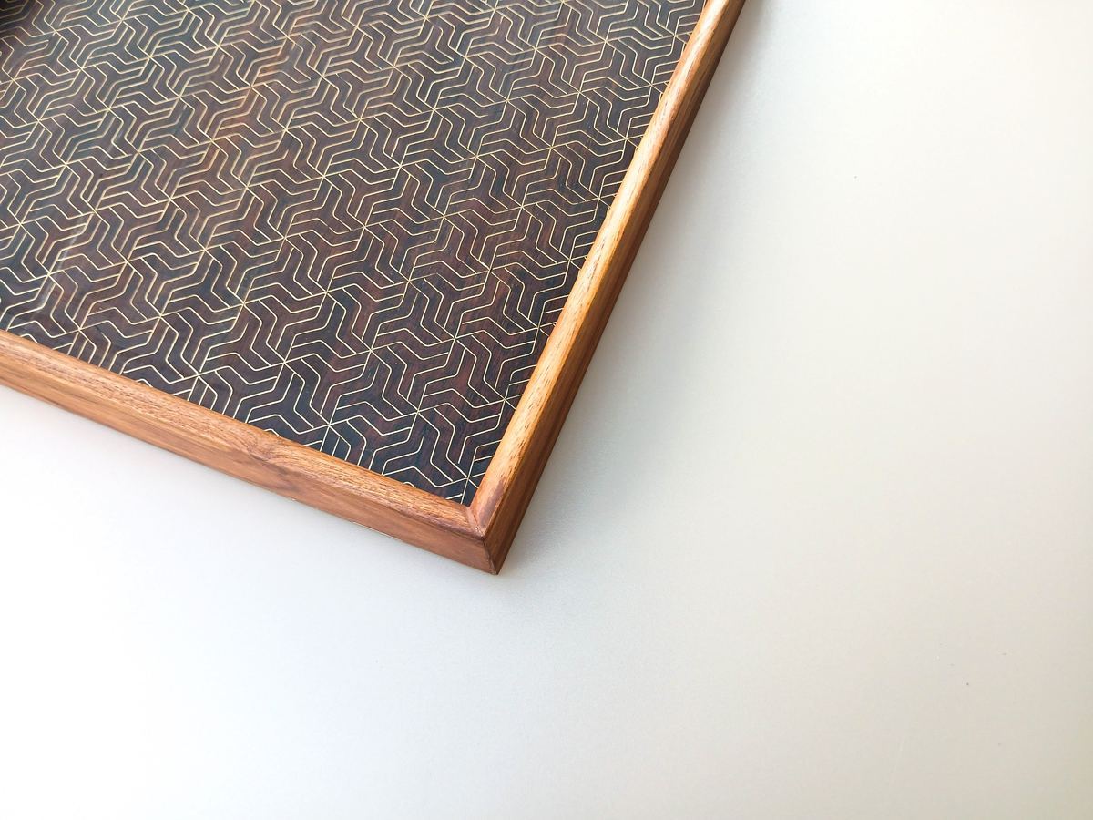 Tarkashi Tray 8"X12" - Triangular Tesselations